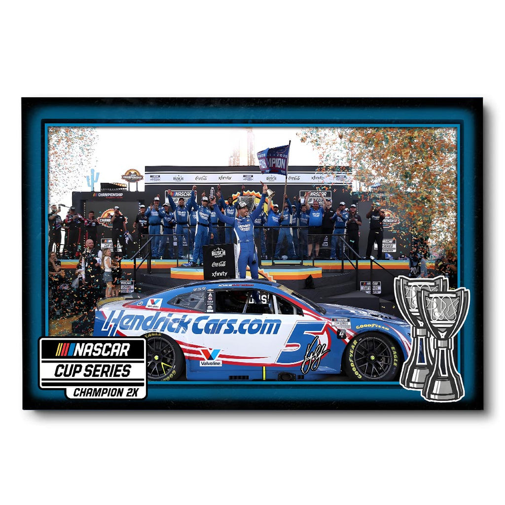 Kyle Larson 2025 NASCAR Cup Series Champion Rectangle Canvas With Inner Frame – HOATT14470