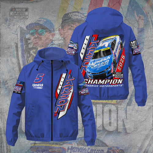 Kyle Larson 2025 NASCAR Cup Series Champion 3D Windbreaker Jacket – TANTN18308