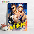 LA Knight And John Cena Are Winners At WWE Fastlane Wall Art Poster Canvas