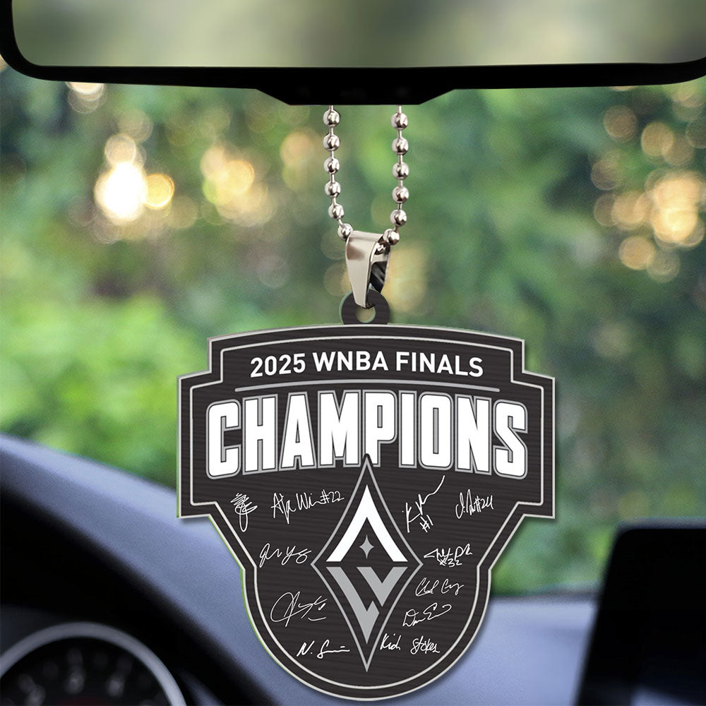 Las Vegas Aces 2025 WNBA Champions Custom Shape 1-Side Printed Car Ornament – TMTHU1444