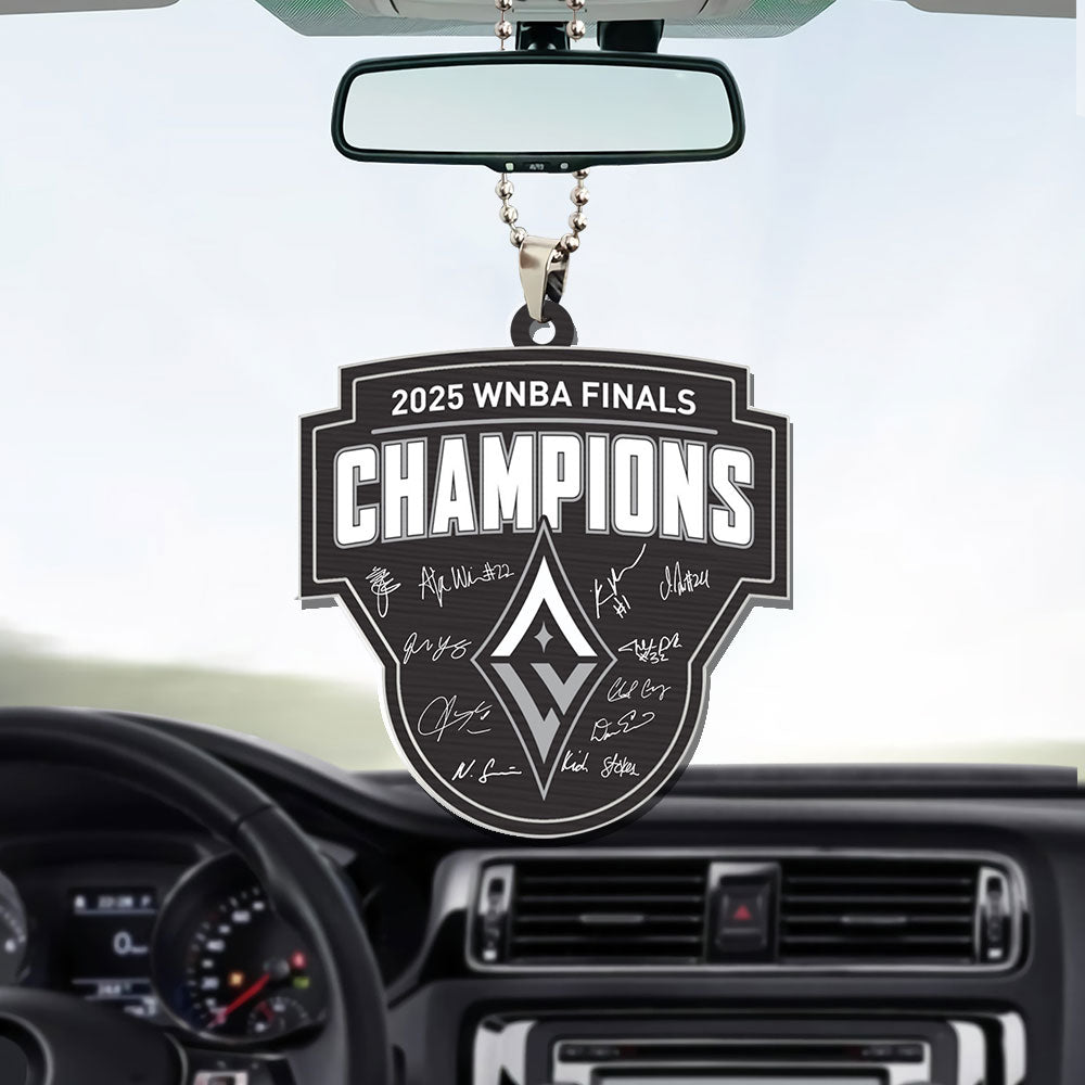 Las Vegas Aces 2025 WNBA Champions Custom Shape 1-Side Printed Car Ornament – TMTHU1444