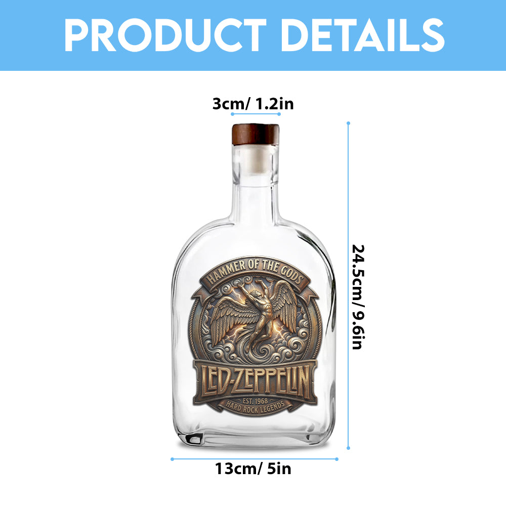 Led Zeppelin 25oz Empty Whiskey Bottle – TMTHU7946