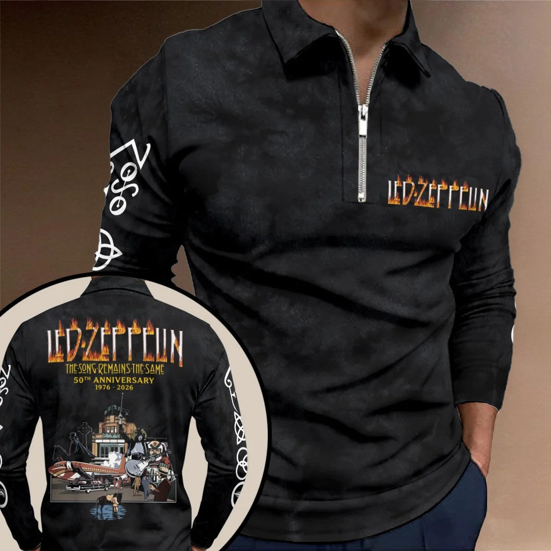 Led Zeppelin Zip Polo Shirt – GNE8722