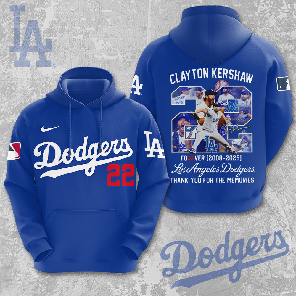 Los Angeles Dodgers x Clayton Kershaw 3D Apparel – TMTHU1083