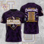 LSU Tigers Baseball 2025 National Champions 3D Apparel – MAITM 11733