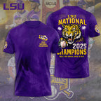 LSU Tigers Baseball 2025 National Champions 3D Apparel – TANTN 13902