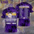 LSU Tigers Baseball 2025 National Champions 3D Apparel – TANTN 13982