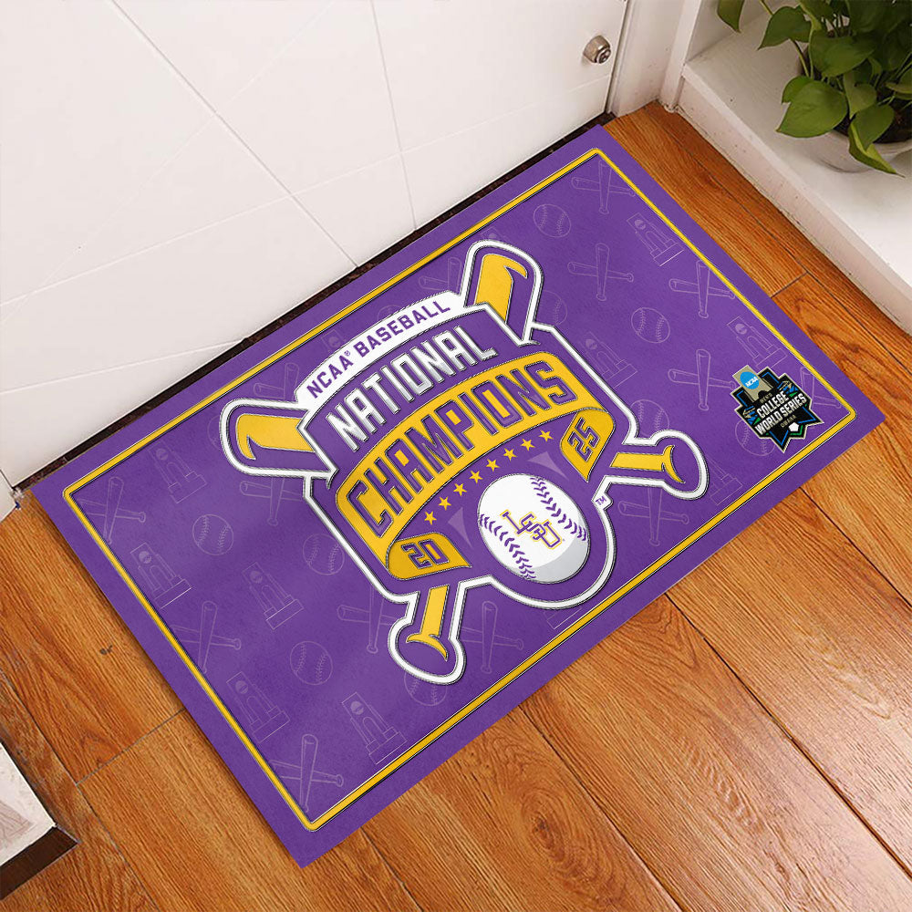 LSU Tigers Baseball 2025 National Champions Doormat – MAITM 11737