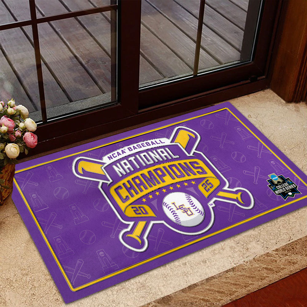 LSU Tigers Baseball 2025 National Champions Doormat – MAITM 11737