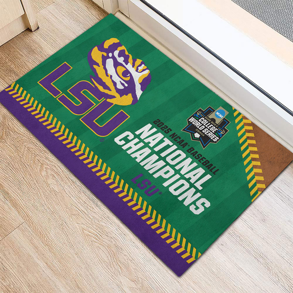 LSU Tigers Baseball 2025 National Champions Doormat – MAITM 11739