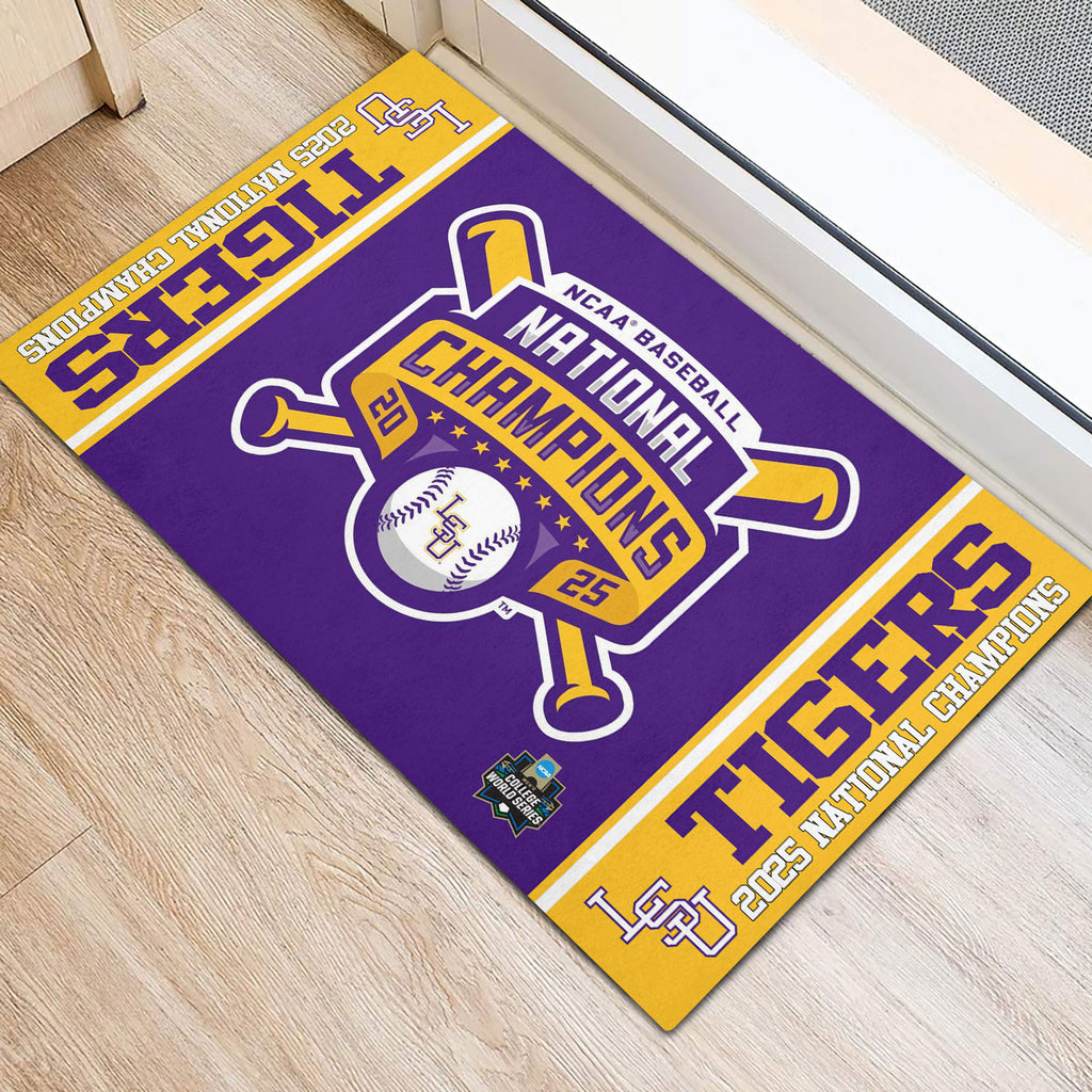 LSU Tigers Baseball 2025 National Champions Doormat – MAITM 11743