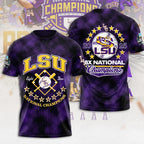 LSU Tigers Baseball 2025 National Champions 3D Apparel – MAITM 11773