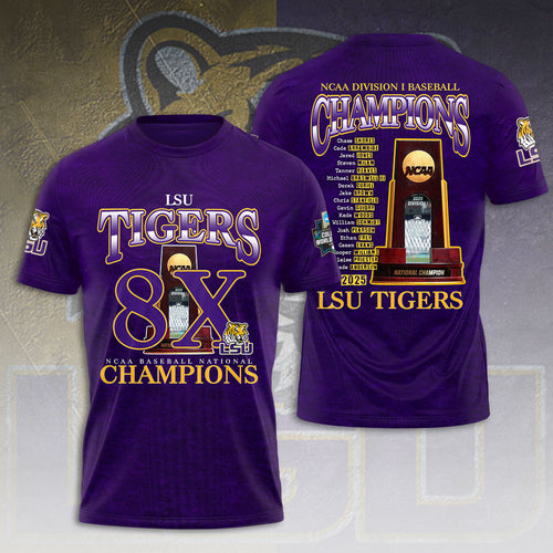 LSU Tigers Baseball 2025 National Champions 3D Apparel – HOATT 11444