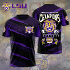 LSU Tigers Baseball 2025 National Champions 3D Apparel – TANTN 13923