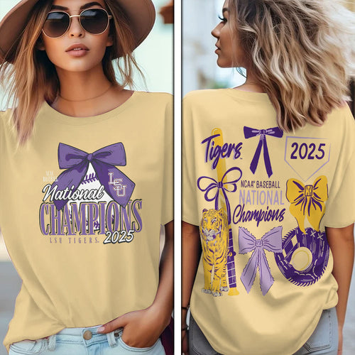 LSU Tigers Baseball 2025 National Champions 3D Apparel – GNE 3849