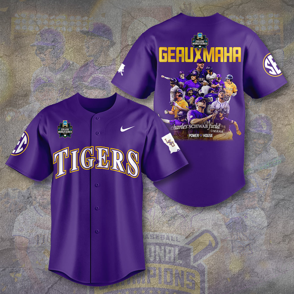 LSU Tigers Baseball Baseball Jersey – TANTN 14134