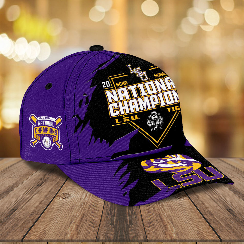 LSU Tigers Baseball 2025 National Champions Classic Cap – GNE 3863