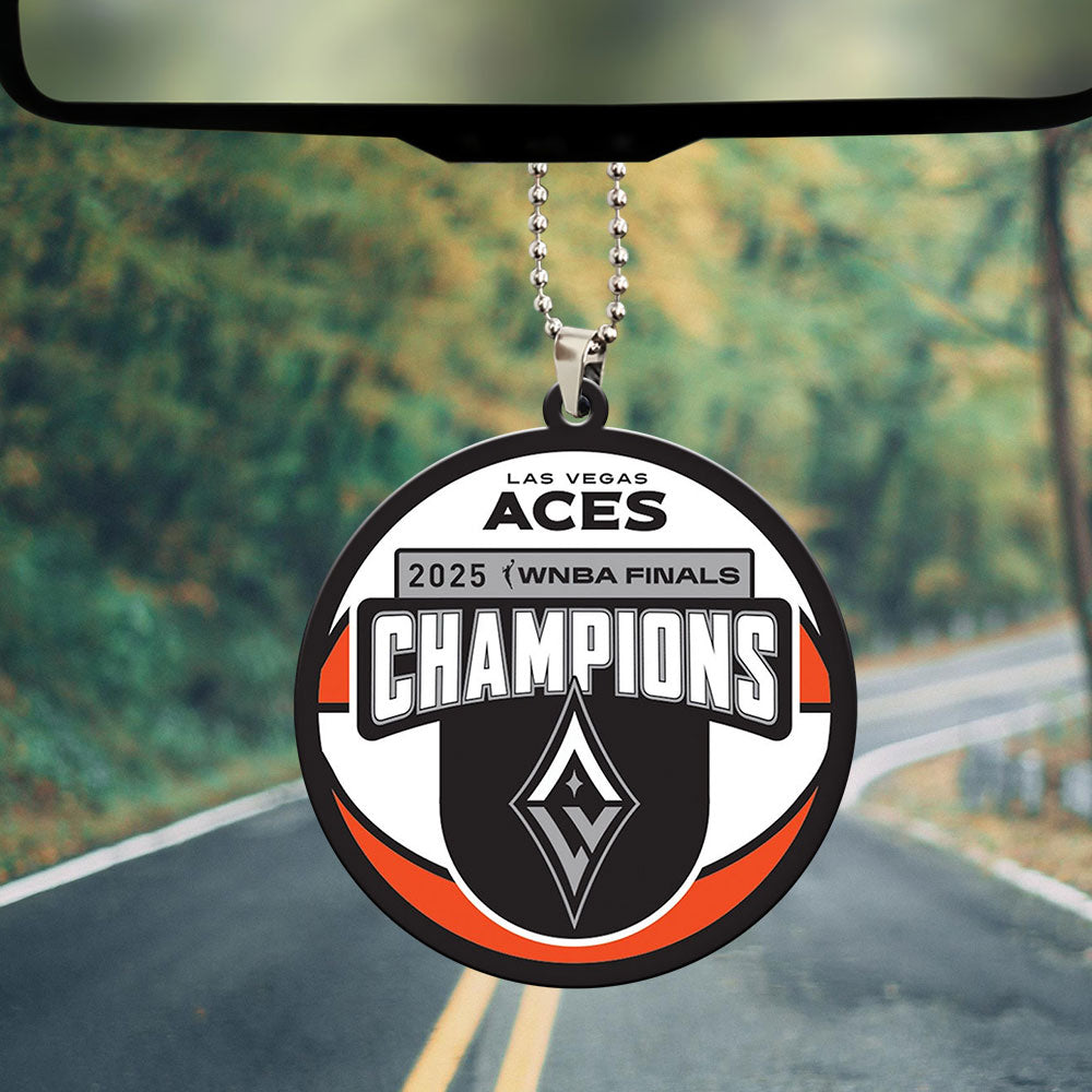 Las Vegas Aces 2025 WNBA Champions Custom shape 2-sided Acrylic Car Ornament – MAITM13355