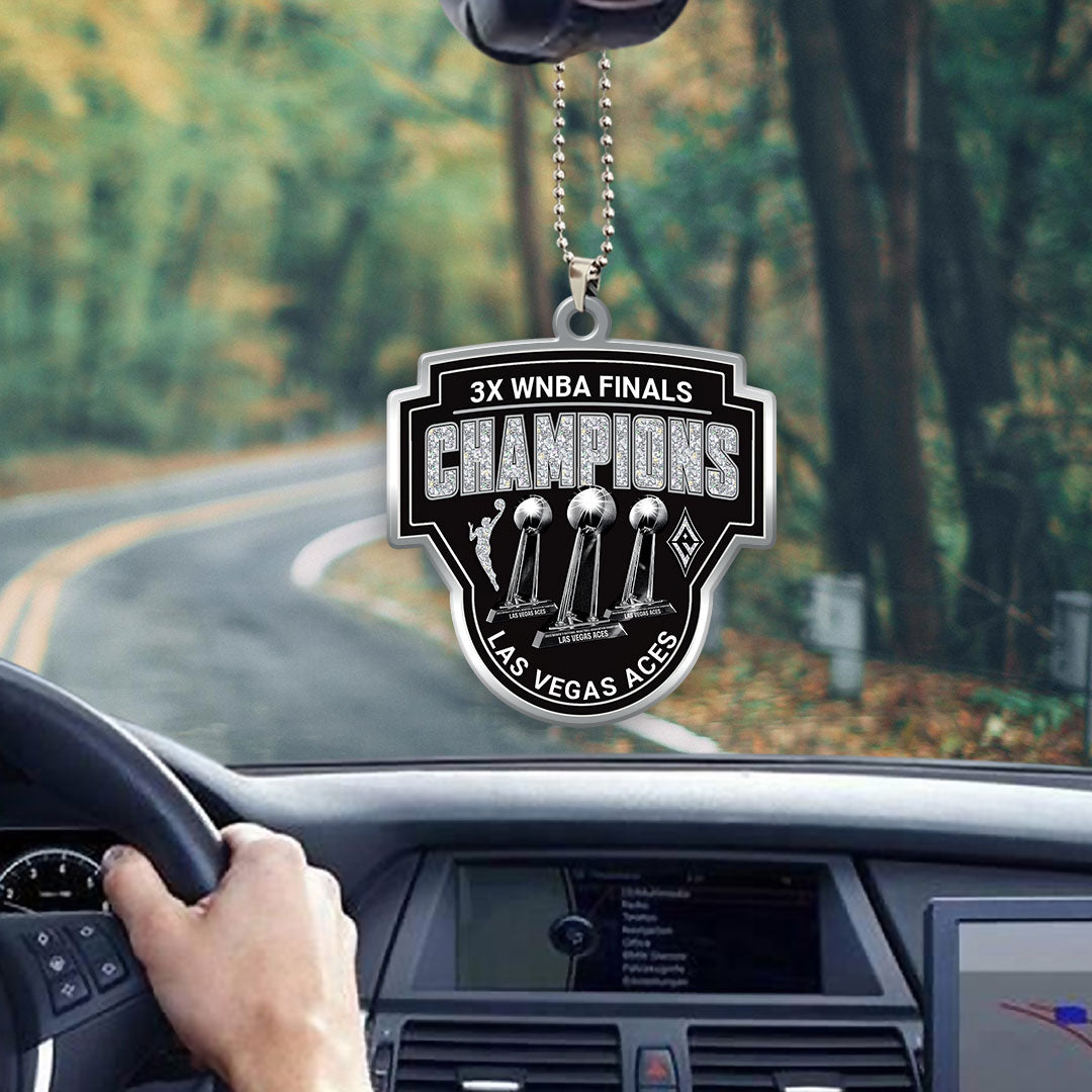 Las Vegas Aces 2025 WNBA Finals Champions Custom shape 2-sided Acrylic Car Ornament – HOATT13829