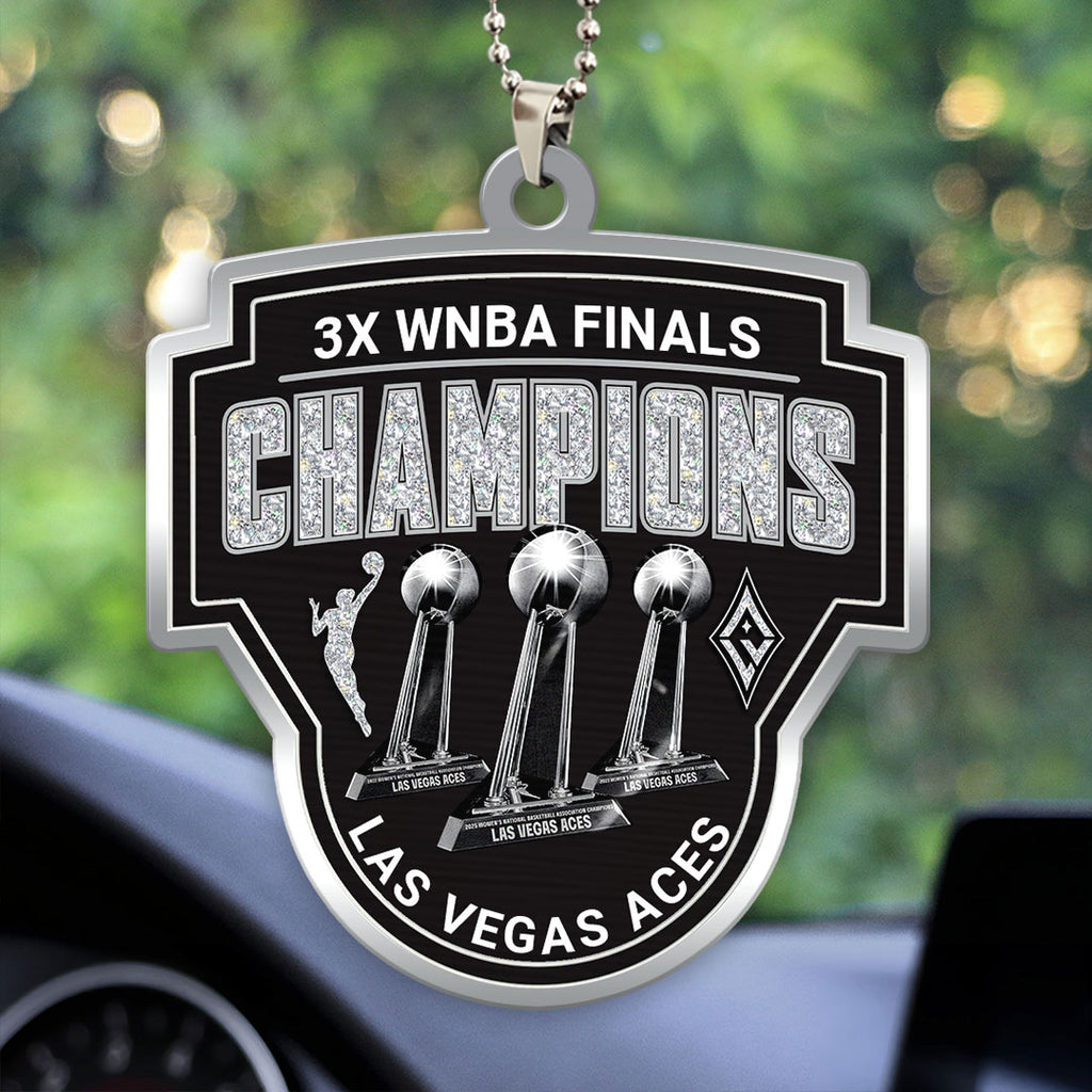 Las Vegas Aces 2025 WNBA Finals Champions Custom shape 2-sided Acrylic Car Ornament – HOATT13829