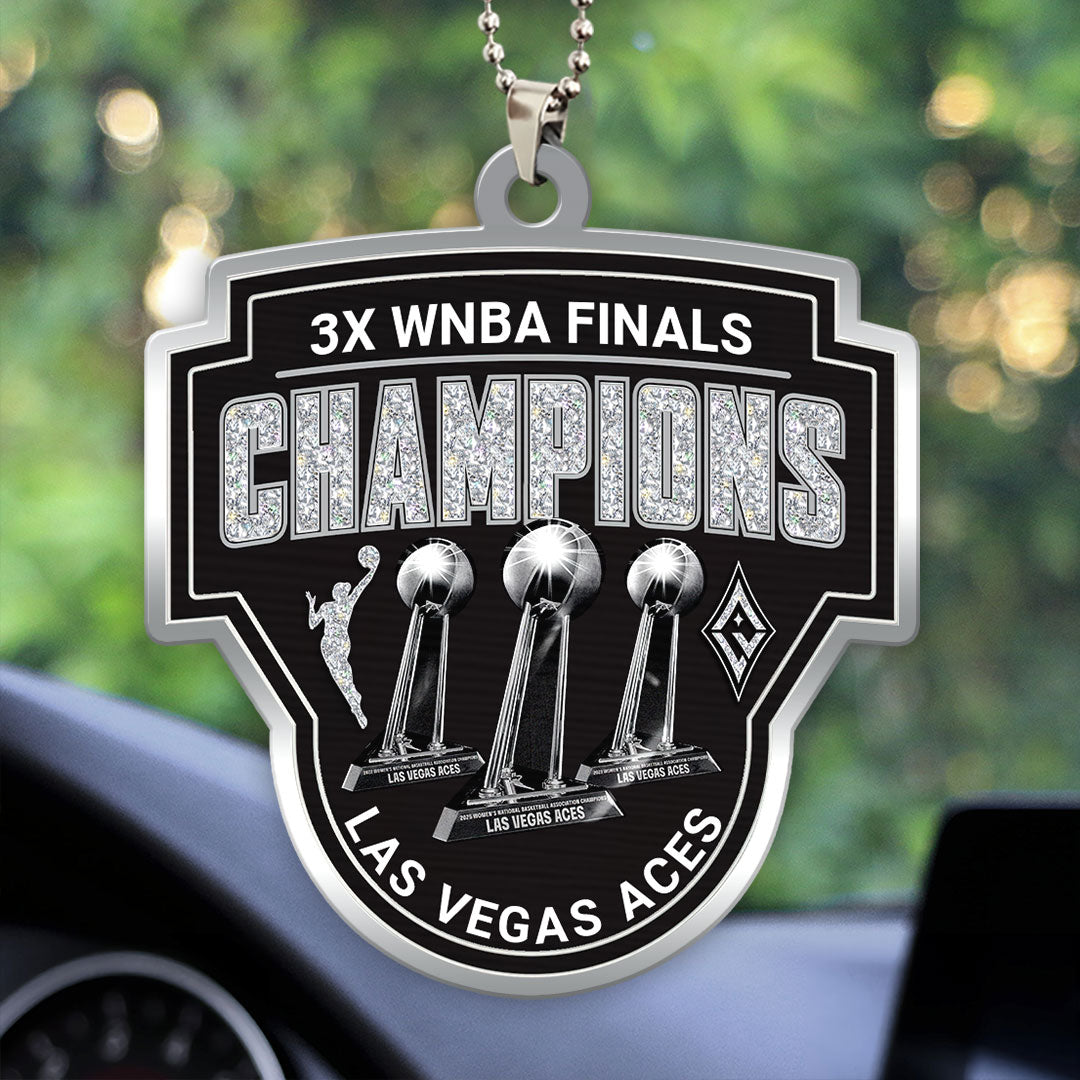 Las Vegas Aces 2025 WNBA Finals Champions Custom shape 2-sided Acrylic Car Ornament – HOATT13829