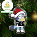 Las Vegas Raiders Bluey Cartoon Christmas NFL Acrylic Christmas Tree Decoration Ornament