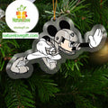Las Vegas Raiders Disney Mickey Mouse Football NFL Acrylic Christmas Tree Decoration Ornament