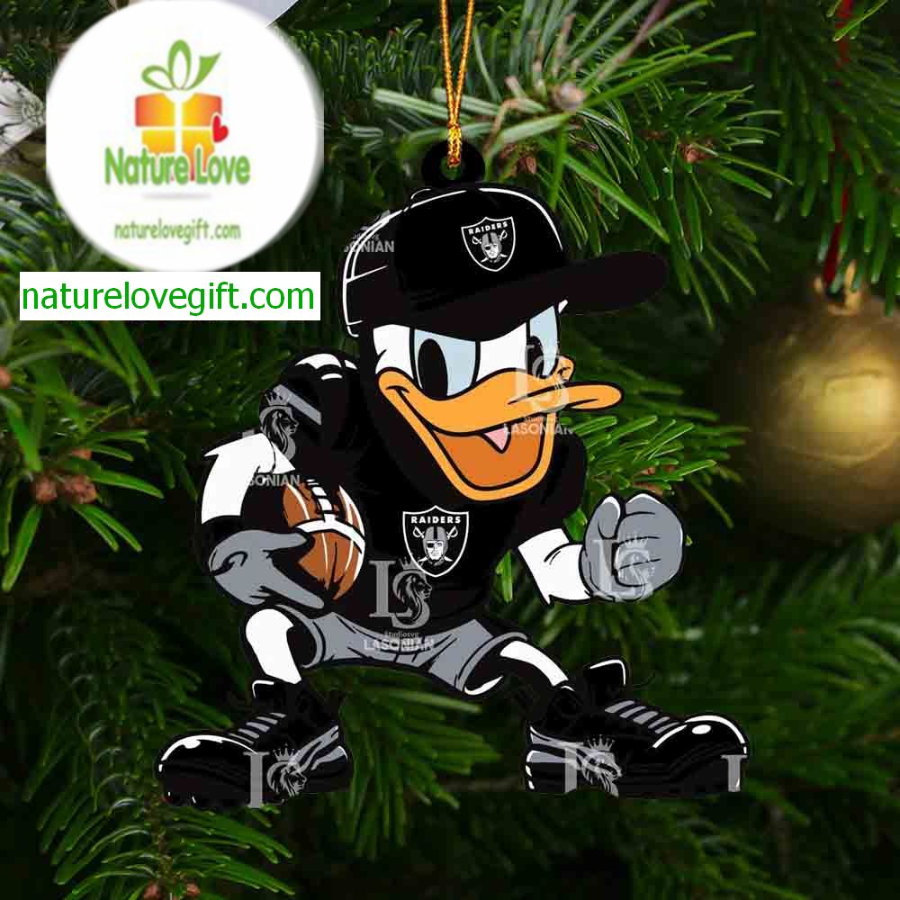 Las Vegas Raiders Donal Duck NFL Acrylic Christmas Tree Decoration Ornament