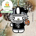 Las Vegas Raiders Hello Kitty NFL Acrylic Christmas Tree Decoration Ornament