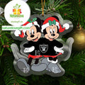 Las Vegas Raiders Mickey Christmas NFL Acrylic Christmas Tree Decoration Ornament 19129
