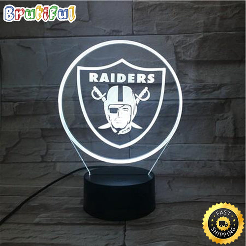 Las Vegas Raiders Night Light Sports 3D Illusion LED Lamp