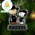Las Vegas Raiders Peanuts Snoopy Football NFL Acrylic Christmas Tree Decoration Ornament