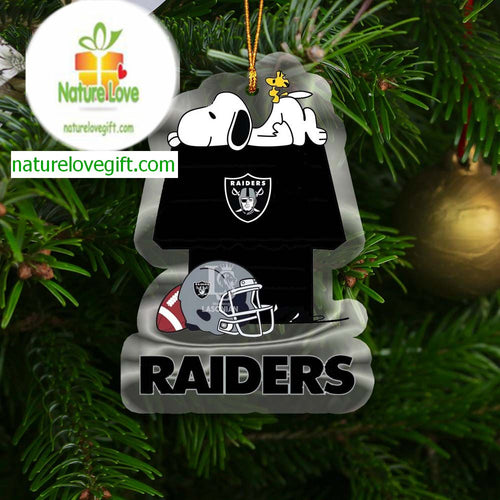 Las Vegas Raiders Snoopy Chill Football NFL Acrylic Christmas Tree Decoration Ornament 19164
