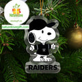 Las Vegas Raiders Snoopy Football NFL Acrylic Christmas Tree Decoration Ornament