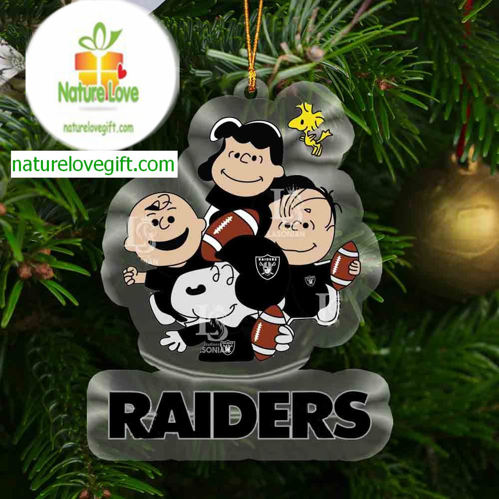 Las Vegas Raiders Snoopy Sport Acrylic NFL Christmas Tree Decoration Ornament