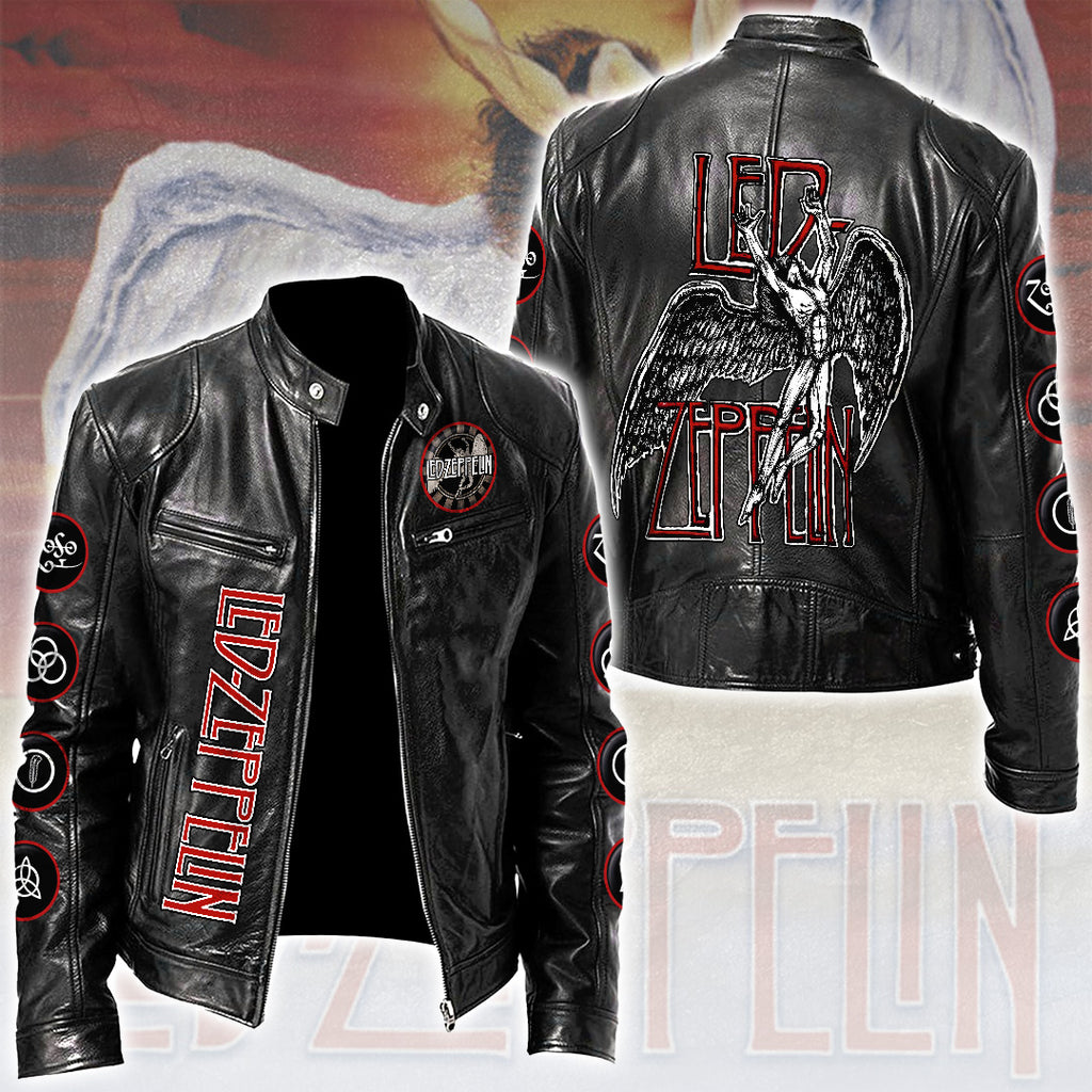 Led Zeppelin Motorcycle Leather Jacket – TMTHU2210