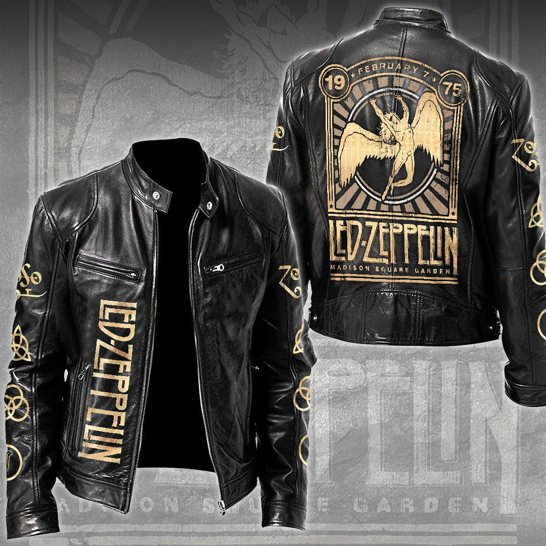 Led Zeppelin Motorcycle Leather Jacket – TMTHU2232