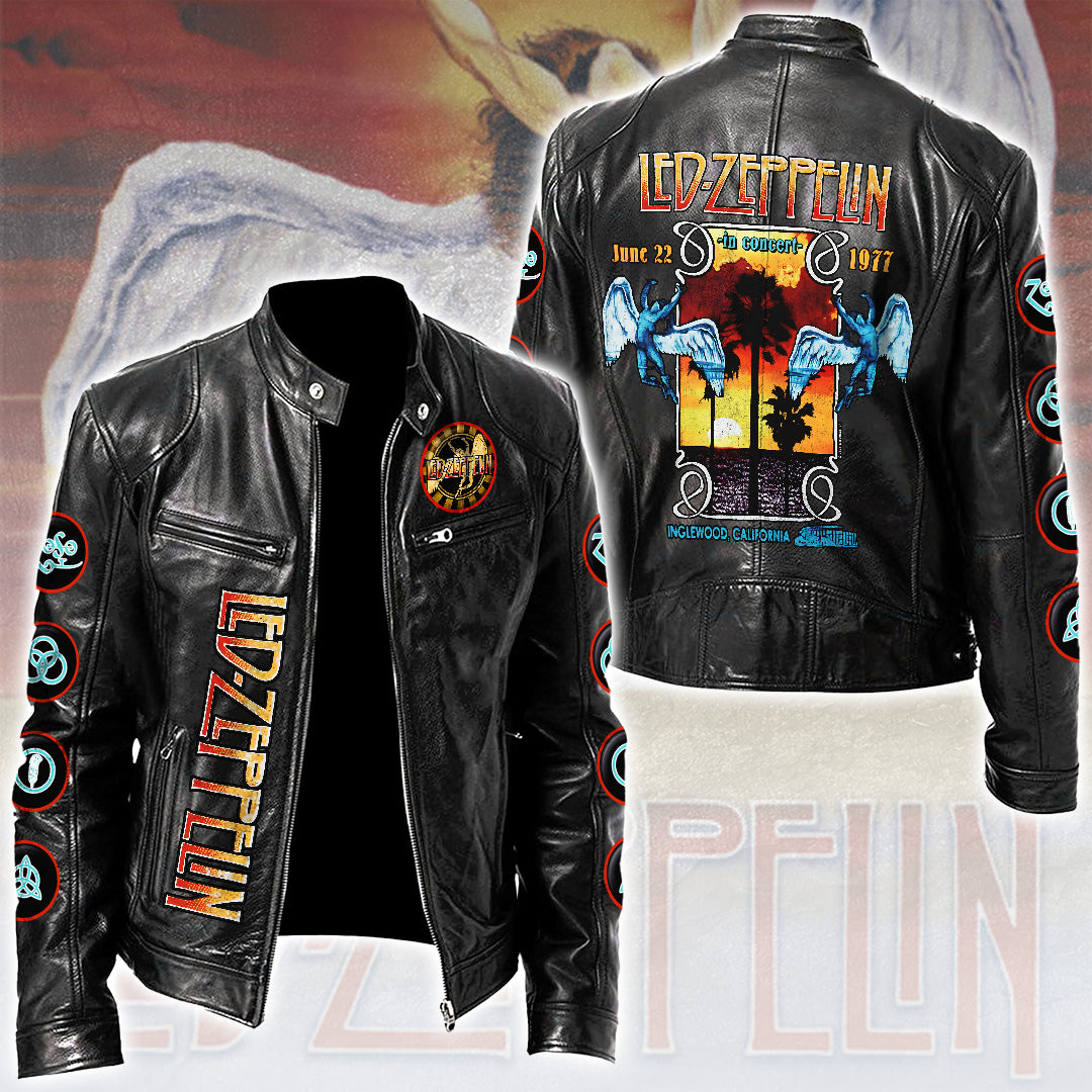 Led Zeppelin Motorcycle Leather Jacket – TMTHU2680