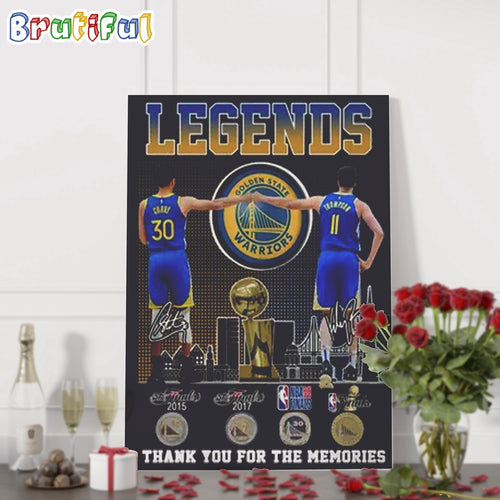 Legends Golden State Warriors Thank You For The Memories Signature Wall Art Poster Canvas