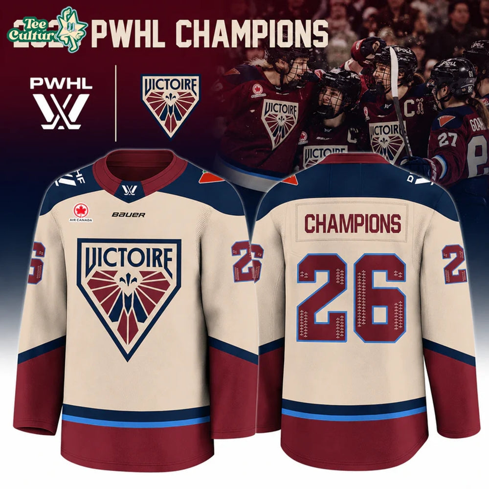 Limited Edition Victoire de Montréal PWHL Champions 2026 Hockey Jersey V2
