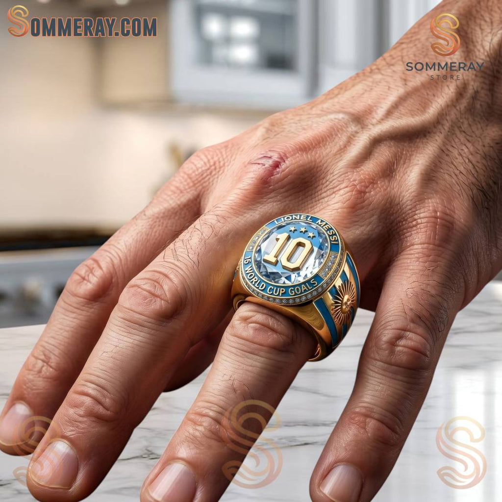 Lionel Messi 16 World Cup Goals Signature Ring