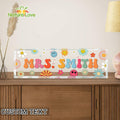 Little Flower Custom Teacher Desk Name Plate Personalized Acrylic Plaque Back To School Gift