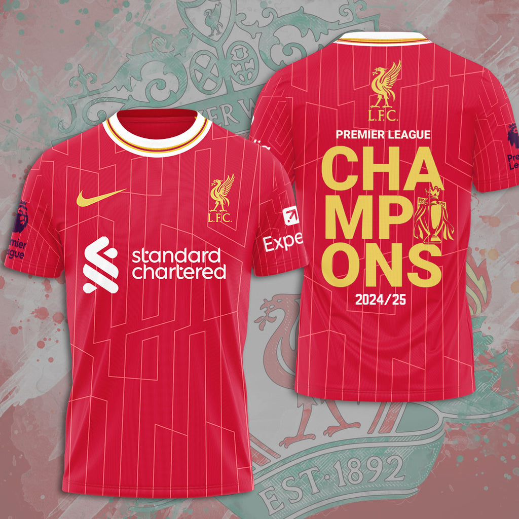 Liverpool FC 2024/25 Premier League Champions 3D Apparel – MAITM 10798