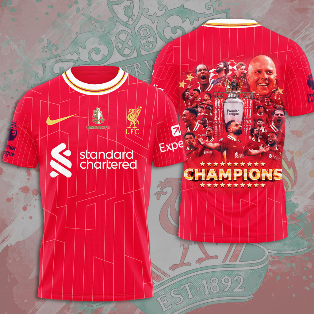 Liverpool FC 2024/25 Premier League Champions 3D Apparel – MAITM 10859
