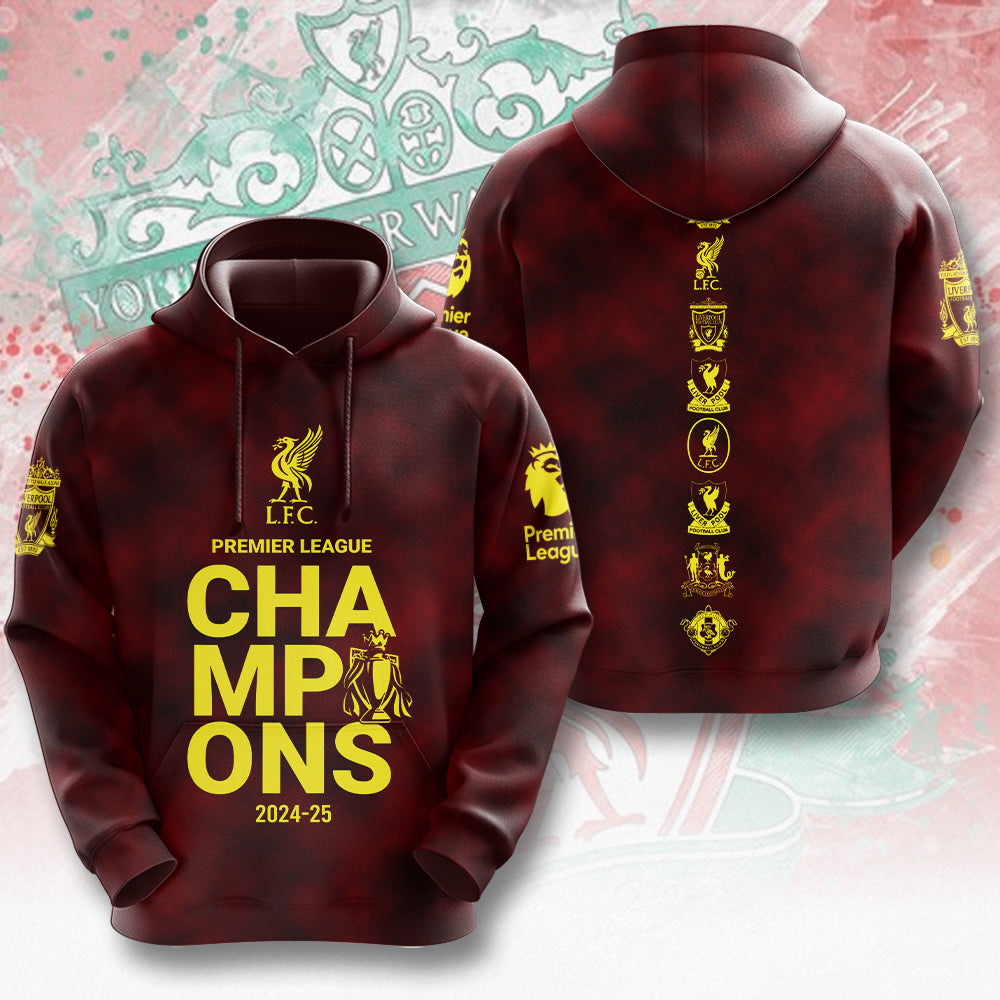Liverpool FC 2024/25 Premier League Champions 3D Apparel – MAITM 10831