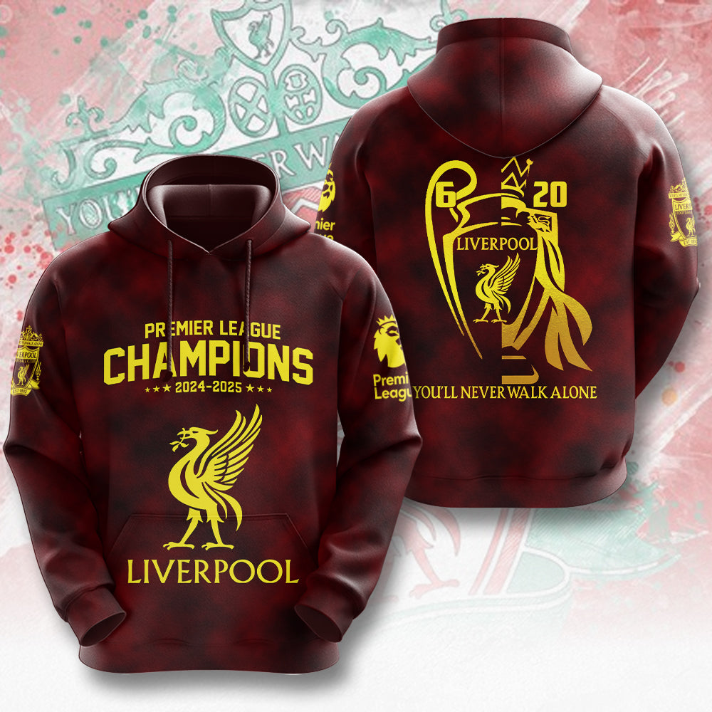 Liverpool FC 2024/25 Premier League Champions 3D Apparel – MAITM 10870