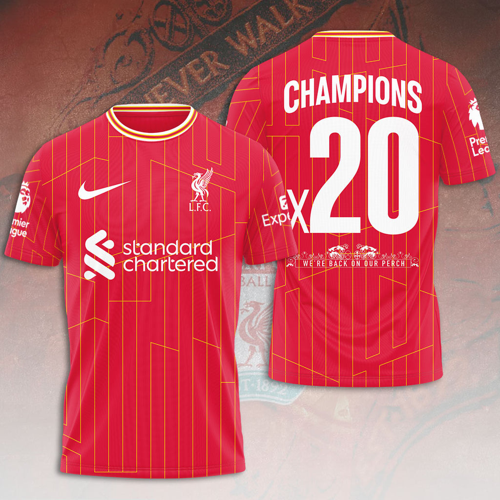 Liverpool FC 2024/25 Premier League Champions 3D Apparel – HOATT 10036