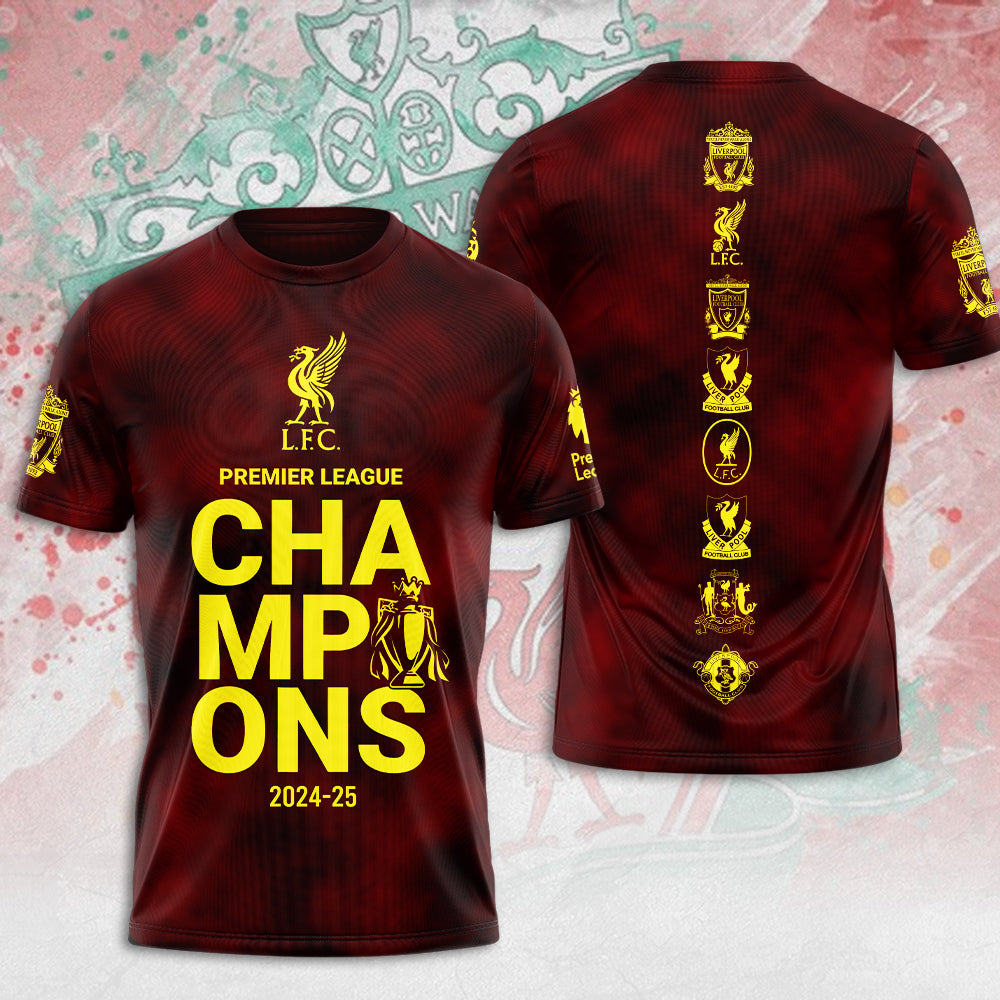 Liverpool FC 2024/25 Premier League Champions 3D Apparel – MAITM 10831