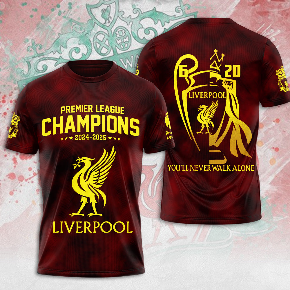 Liverpool FC 2024/25 Premier League Champions 3D Apparel – MAITM 10870