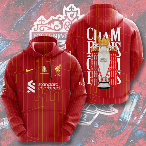 Liverpool FC 2024/25 Premier League Champions 3D Apparel – HOATT 10887